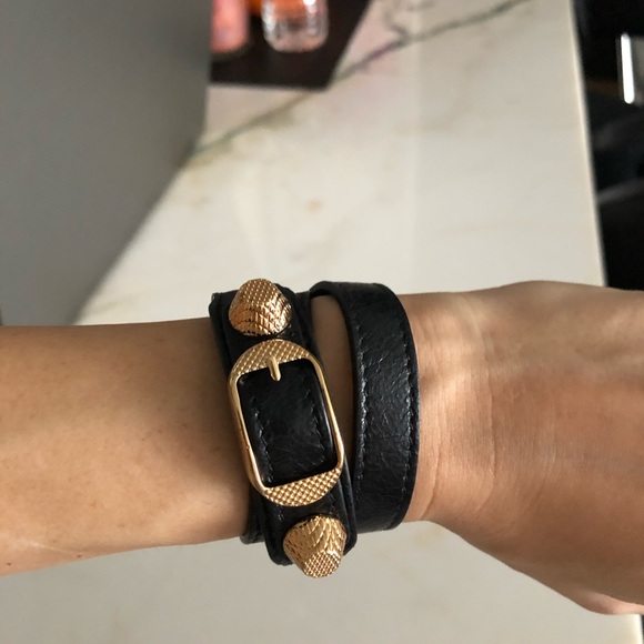 Balenciaga giant arena wrap leather bracelet - Picture 10 of 10